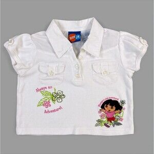 Vtg Dora The Explorer Girl's Polo Shirt